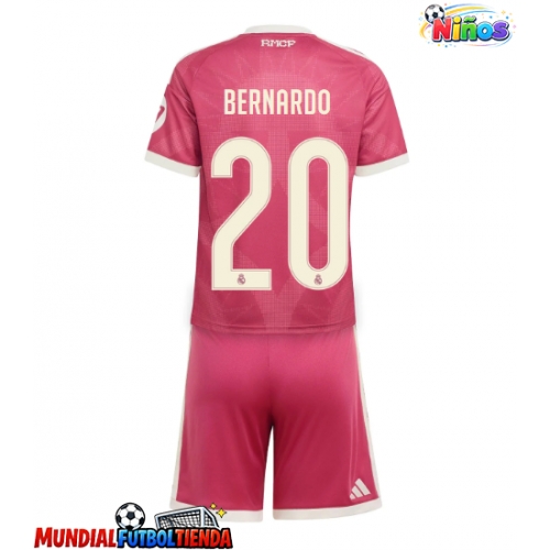 Camiseta Real Madrid Bernardo Silva #20 Tercera Equipación Replica 2026-27 para niños mangas cortas (+ Pantalones cortos)